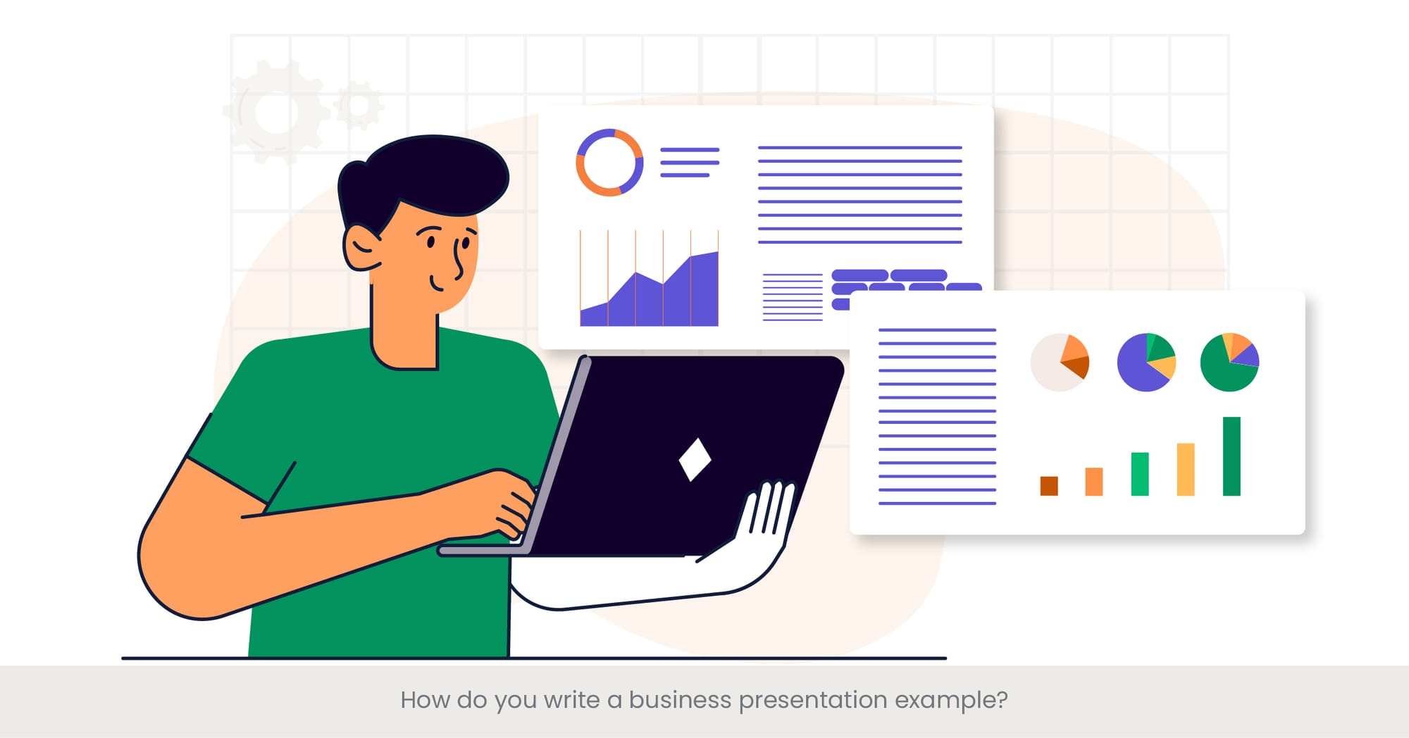 How do you write a business presentation example