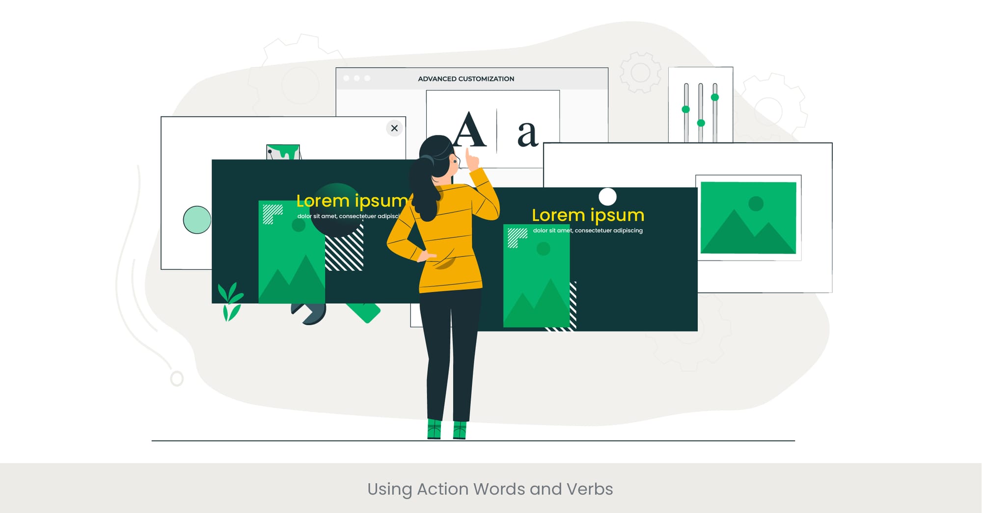 Using Action Words and Verbs