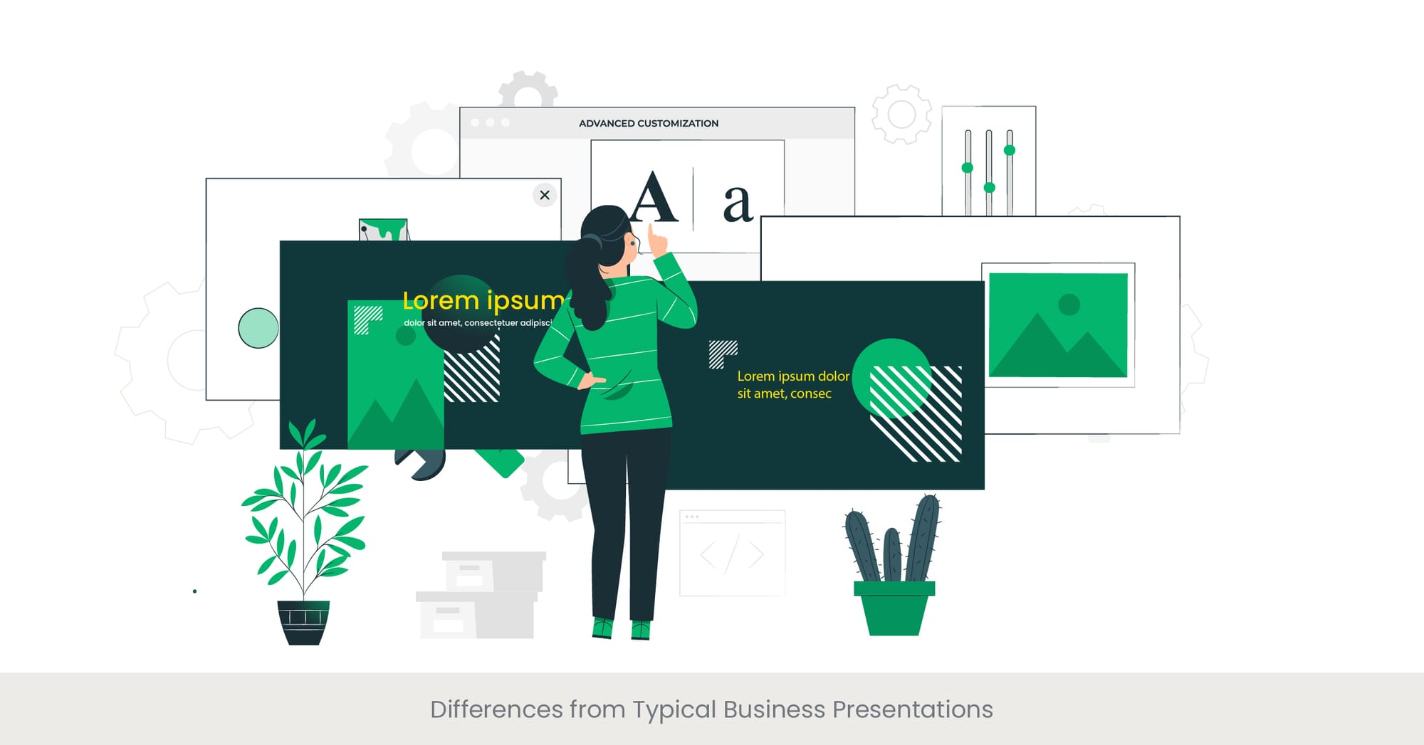 Differences from typical business presentations